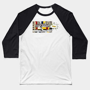 The Art of Trams - American Pop Art Style #001 - Mugs For Transit Lovers Baseball T-Shirt